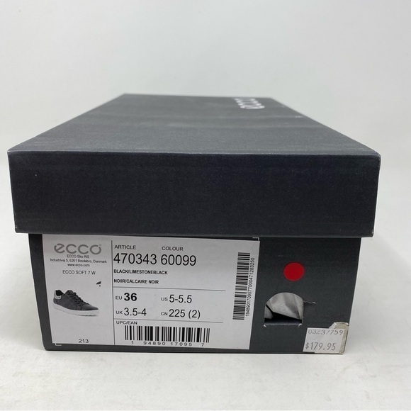 ECCO - WOMENS SOFT 7 Leather SHOES 470343-60099 Black limestone - Picture 7 of 7